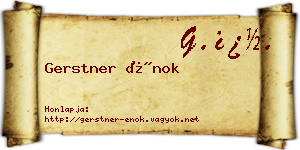 Gerstner Énok névjegykártya